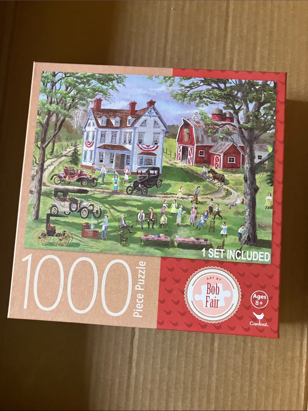 Bob Fair 1000-Piece Farmyard Puzzle — Red Box